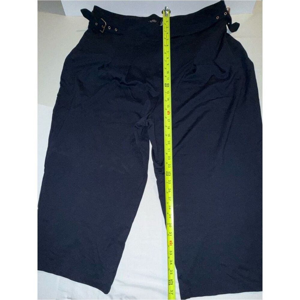 Ralph Lauren Women’s 18W Navy Pants Cropped Belted Plus Size